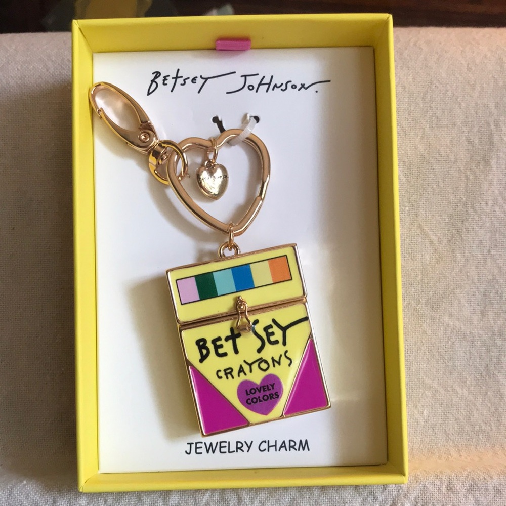 NWT ~Betsey Johnson Colorful Crayon Box Charm